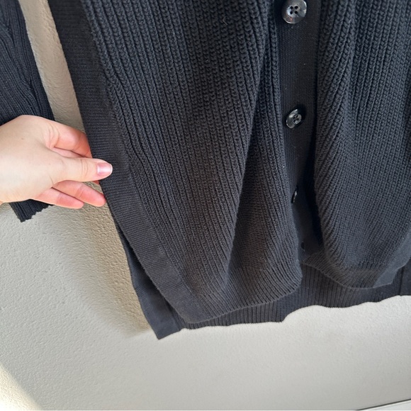 NWT CAbi Black Cotton Button Up Duster Cardigan Small - Picture 5 of 13